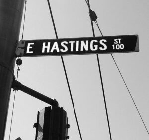 East Hastings street sign