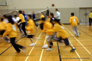 KIds playing basketball